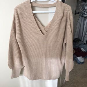 Sweater with back cutouts